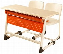 Inci Double School Desk with Panel