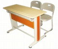 Safir Double School Desk with Panel