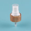 24 / 410 Bamboo Sheathed Closure Fine Mist Sprayer Pump With PP Cap 1