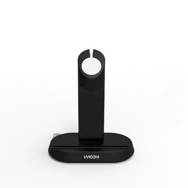 iMobi4 Smart Stand for Apple Watch & iPhone (Black)