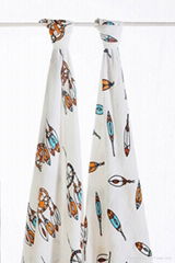 LAT pre-washed bamboo muslin swaddles