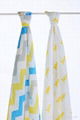 LAT pre-washed organic cotton muslin swaddles