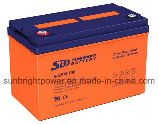 12V100ah Rechargeable Gel Solar Power Battery for Solar System
