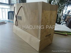 High strength luxury customized kraft paper shopping bag