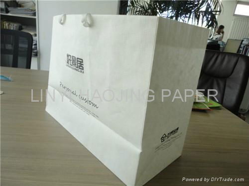 High strength luxury customized kraft paper shopping bag 2