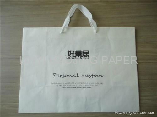 High strength luxury customized kraft paper shopping bag 4