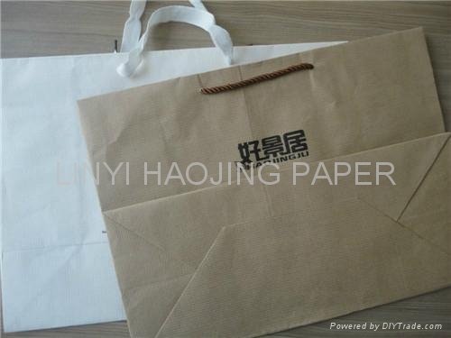 High strength luxury customized kraft paper shopping bag 5
