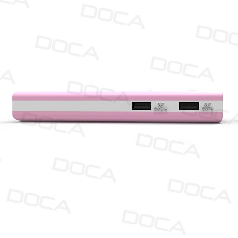 Doca D566A 13000mAh Portable Power Bank with 6 Colors