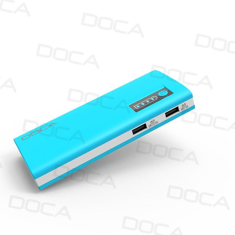 Doca D566A 13000mAh Portable Power Bank with 6 Colors 3