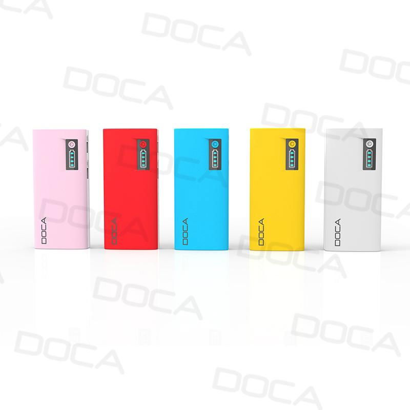 Doca D566A 13000mAh Portable Power Bank with 6 Colors 5