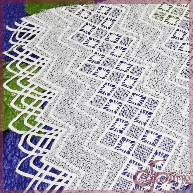 Guipure embroidered lace fabric 4
