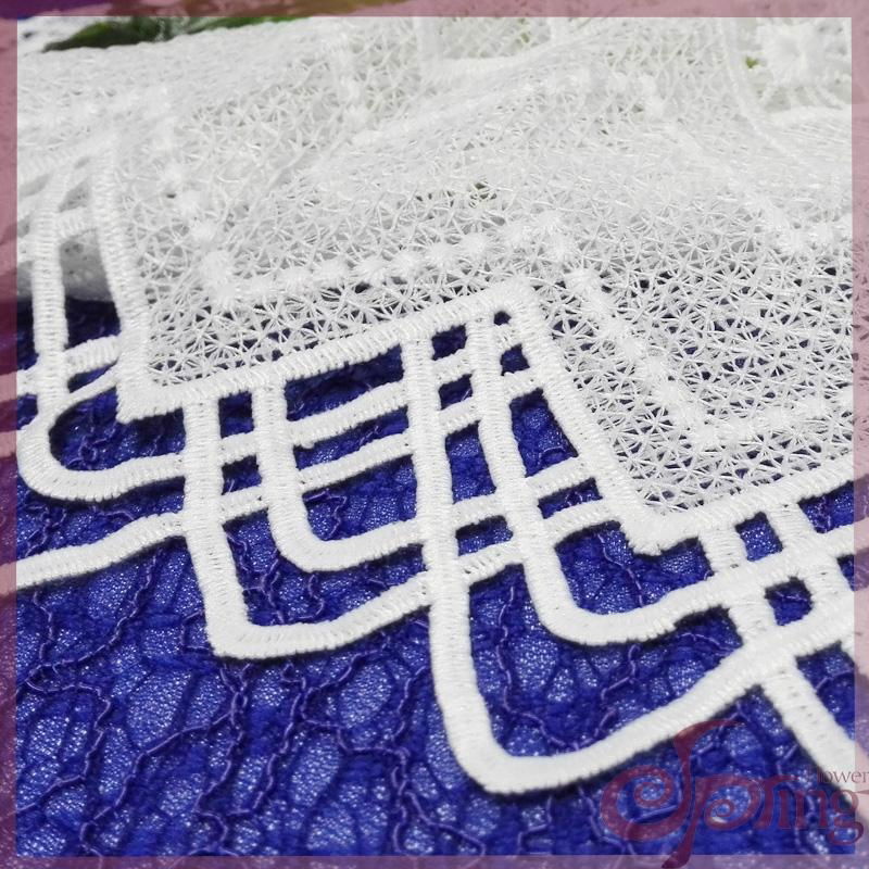 Guipure embroidered lace fabric 3