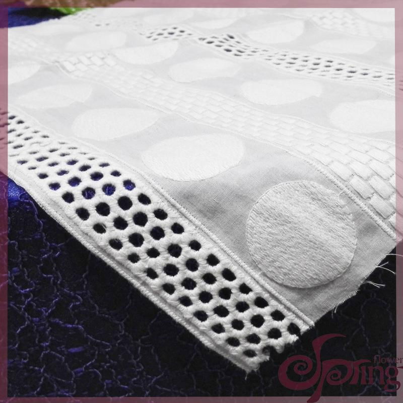 Cotton geometric embroidery fabric 2
