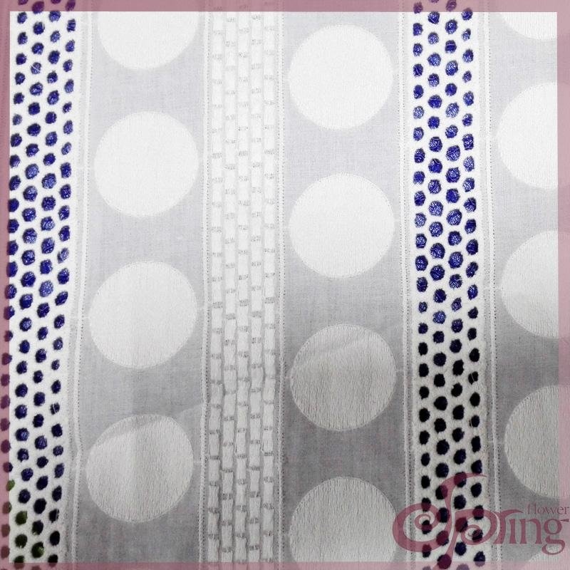 Cotton geometric embroidery fabric 3