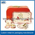 Metal tin tea set for kids toy, tea set