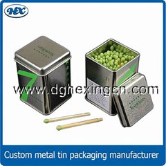 Matches in metal tin box metal tin matches box matches packaging tin box