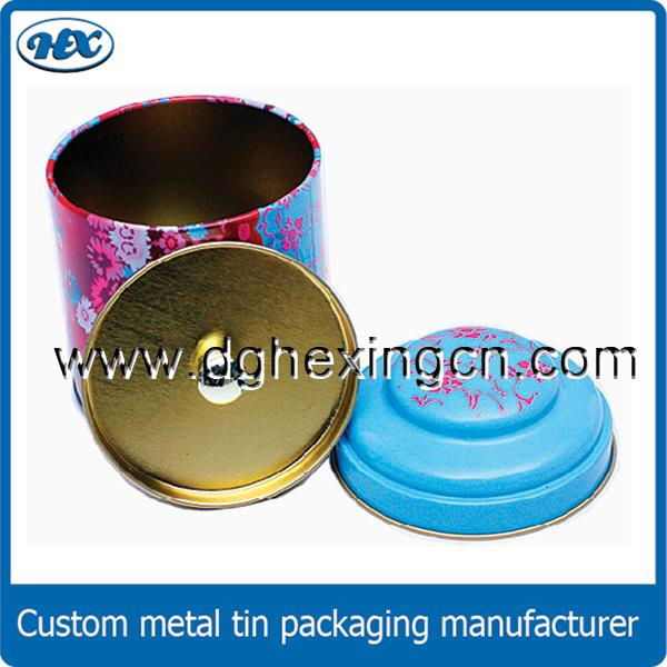Metal round tea tins box for tea packaging tin box