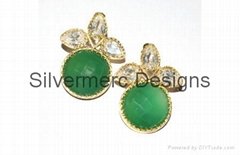 Green stone new earring jewelry