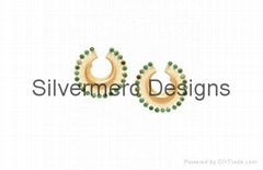 Hoop Gold plated earring jewelry by silvermerc designs