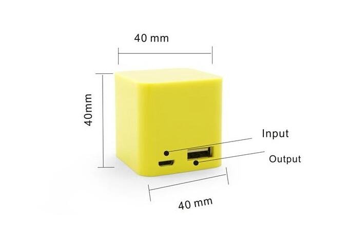 Cube Shape Smallest Size Power Bank with Candy Colors 2