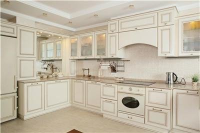 American style framed wooden kitchen cabinets