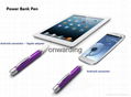 Multifunctional Touch Stylus Pen Power bank pen with pocket clip  5