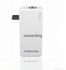 Conveniet wall charger power bank with LED flash light