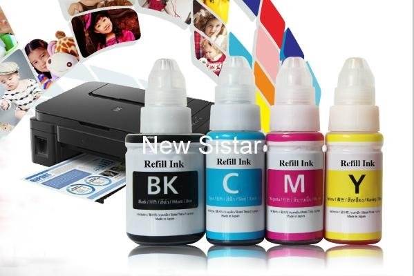 New launching new dye and pigment ink for CANON PIXMA G series refillable ink ta