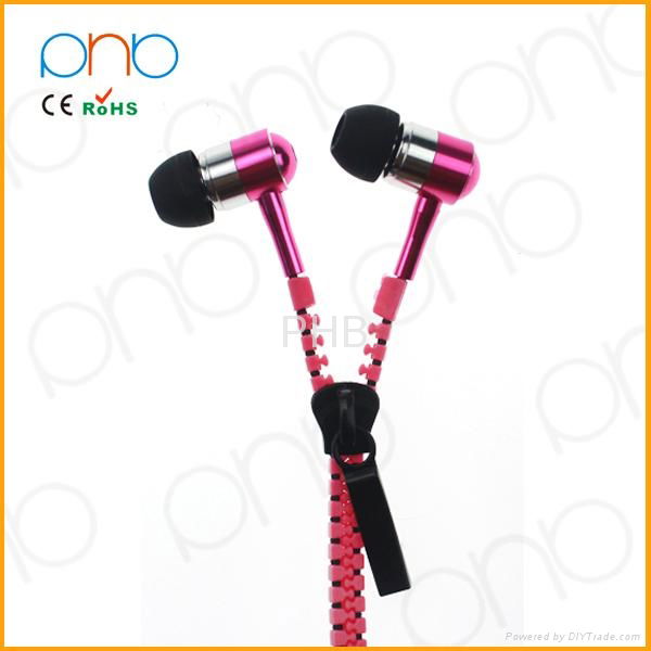 hot china products wholesale Good Quality Cheap In Ear Zipper Earphone 4