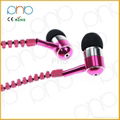 hot china products wholesale Good Quality Cheap In Ear Zipper Earphone 1