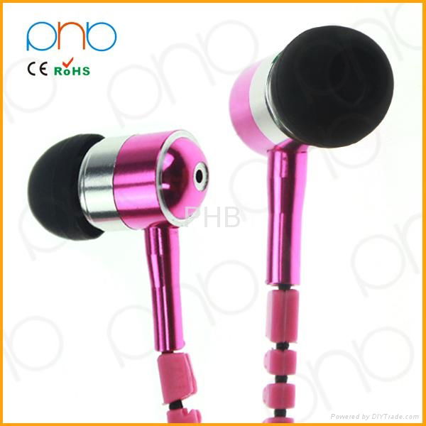 hot china products wholesale Good Quality Cheap In Ear Zipper Earphone 3