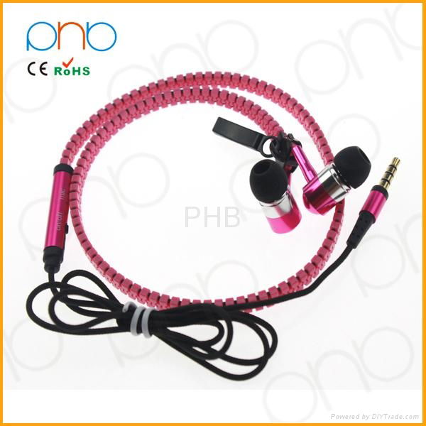 hot china products wholesale Good Quality Cheap In Ear Zipper Earphone 5