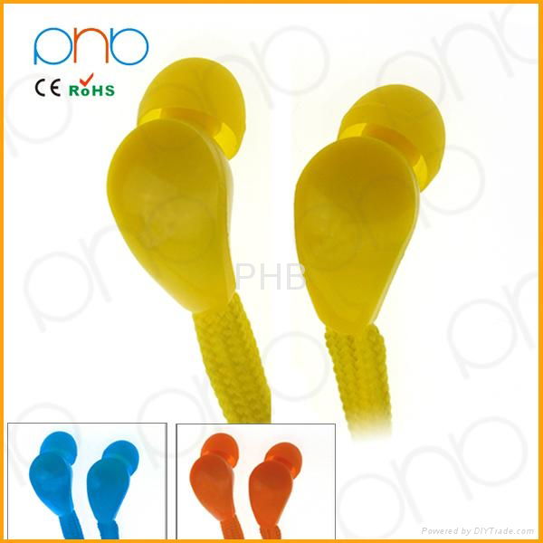 New arrival cute flat cable shoelace earphone 5