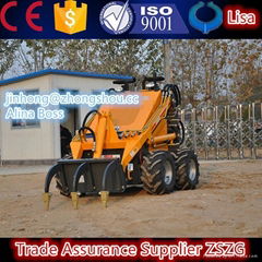 ZSZG 380 model skid steer loader,mini skid steer loader 380,priced skid loadersk