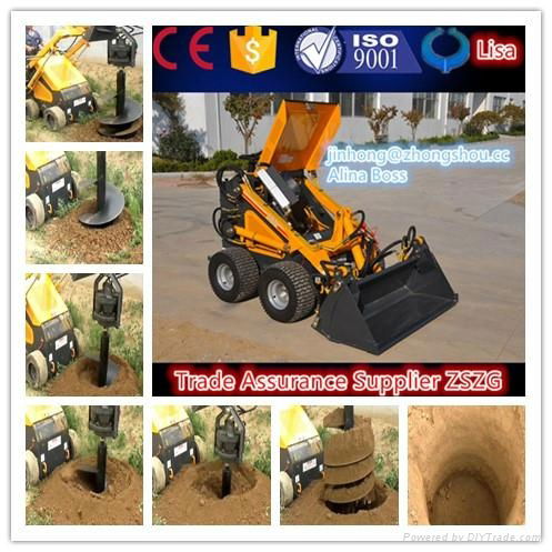 mini trencher,loader with mini trencher,mini skid steer loader with mini trenche