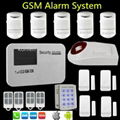 Android Burglar SIM Card Gsm Alarm System Wireless Wired For Home House Security