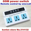 gsm socket power switch remote control by cellphone call or sms for smart home  1