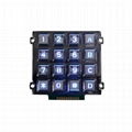 led numeric 4X4 metal keypad ip65 waterproof programmable backlight keyboard