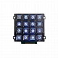 16 Keys Electroplated Black Small-Sized Industrial backlit Keyboard B660 4