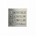 metal stainless steel keypad 4X4 16 button keypad metal digital ATM keypad
