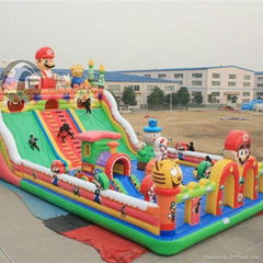 Super Mario inflatable castle slide