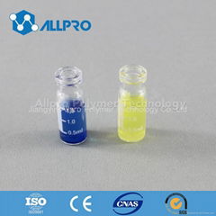 11mm clear screw Snap autosampler Vial with Writing Patch