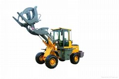 1.5T  wheel loader with wood grapple 