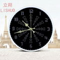 LISHUO12 inches large European wall clock simple contemporary  round  clock 2