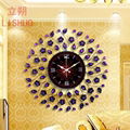 LISHUO European wall clock sitting room quiet personality fashion luxury of mode 4