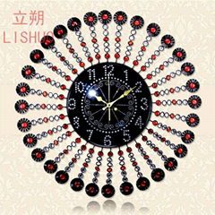 LISHUO seconds kill ou wall clock large creative personality modern living room 