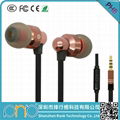 Best quality 3.5mm mono metal earphone for mobile phone with CE and RoHS