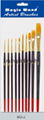 Synthetic Artist Brush Set with Black