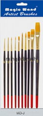 黑+紅木桿化纖絲畫筆 artist brush set(MD-J)