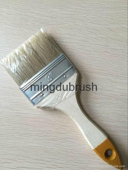 Mixture Bristle Flat Artist Painting Brush with Wooden Handle (3")